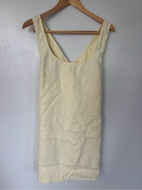 Madewell Pale Yellow Linen Shell Top